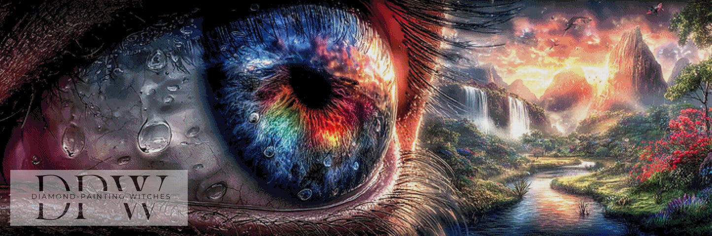 Im Auge des Drachen I by ellufija 180x60cm mit 330 Farben DPW-6605