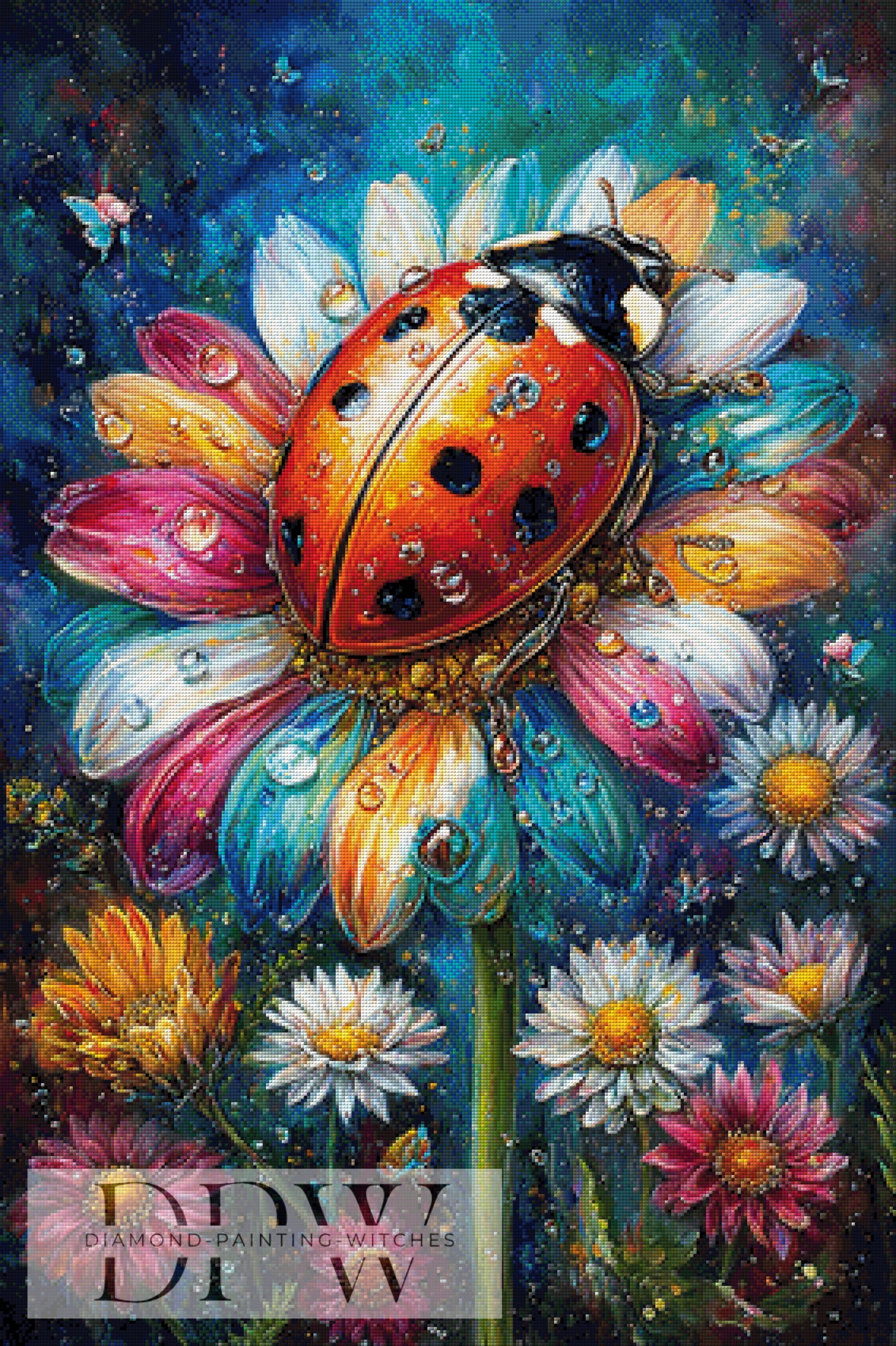 Marienkäfer nascht by Catill 70x105cm mit 420 Farben DPW-6617