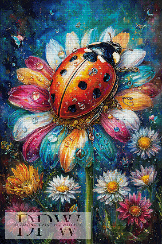 Marienkäfer nascht by Catill 70x105cm mit 420 Farben DPW-6617