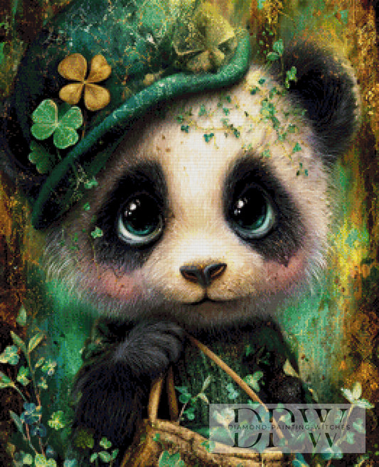 Glückspanda by Elly_A.I. 65x80cm mit 210 Farben DPW-6622