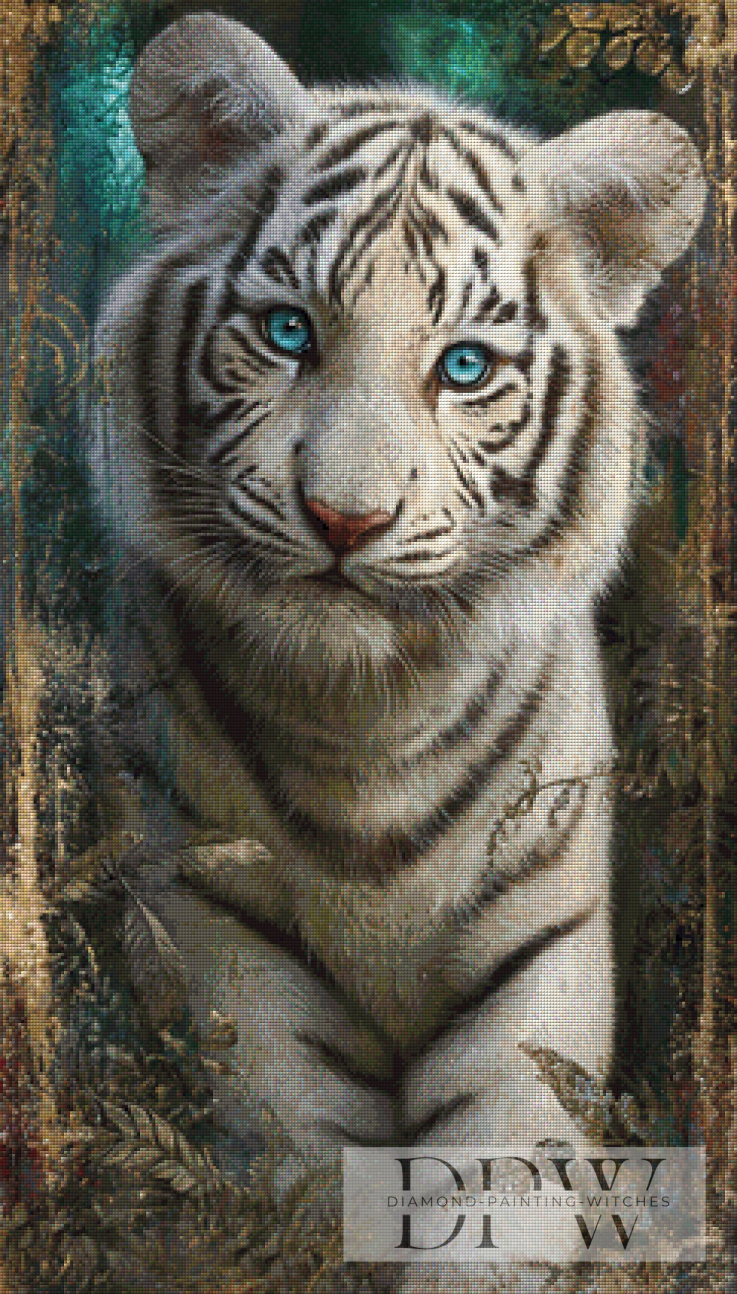 Der Atem des jungen Tigers by Elly_A.I. 60x105cm mit 150 Farben DPW-6623