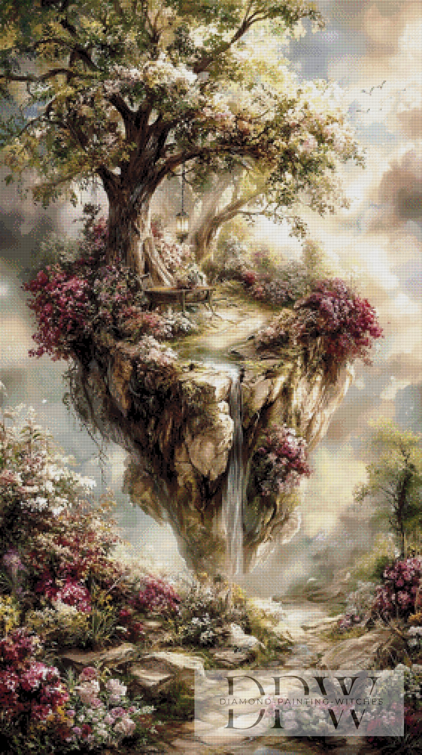 Wolkengarten by CleoDora 70x125cm mit 170 Farben DPW-6624