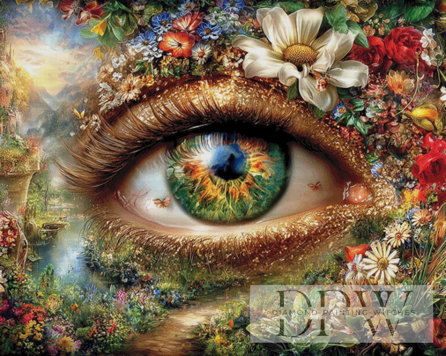 Wo Natur zurückblickt by QN 125x100cm mit 340 Farben DPW-6638