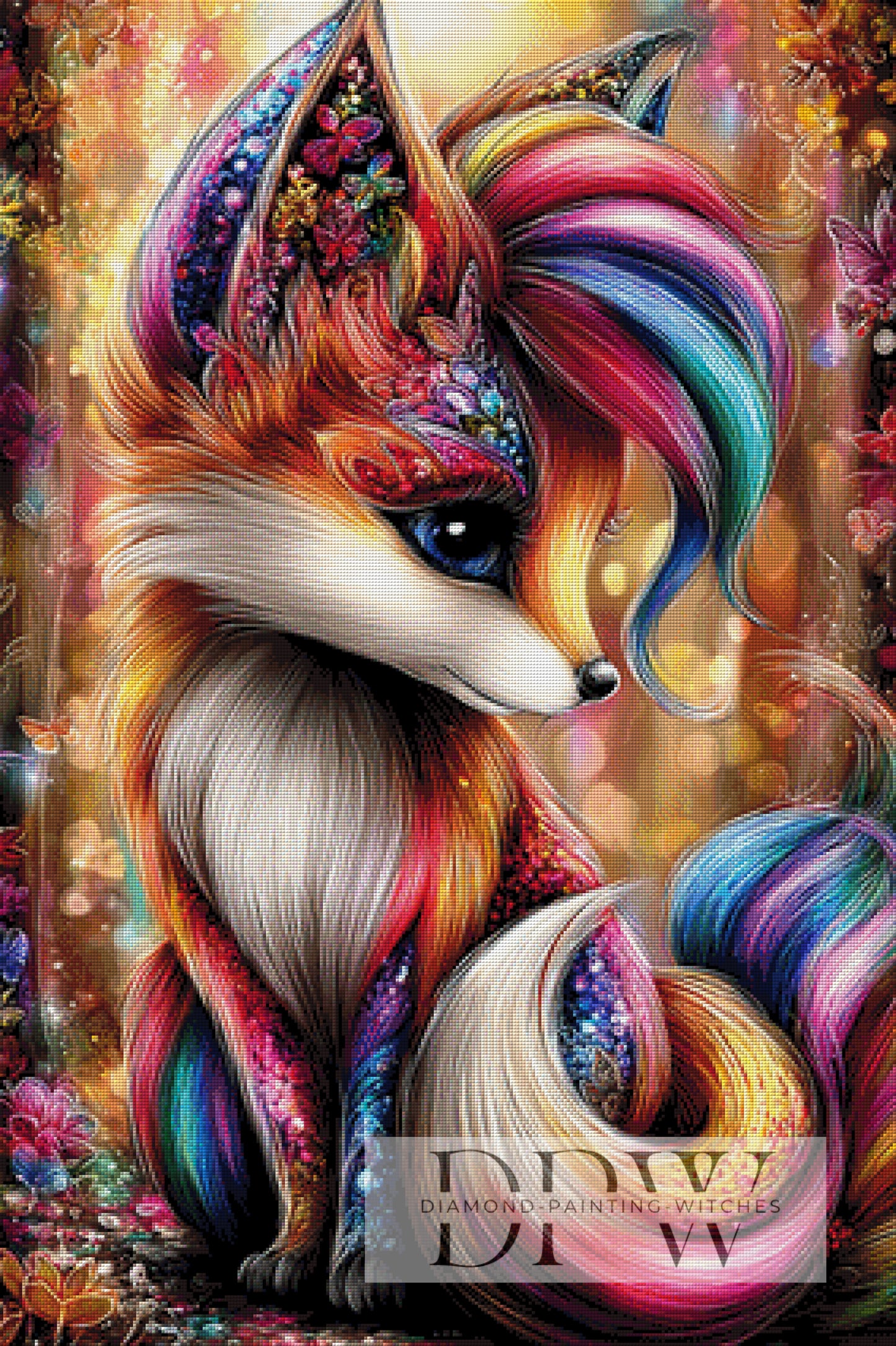 Regenbogenpfote by theA.art 70x105cm mit 400 Farben DPW-6670