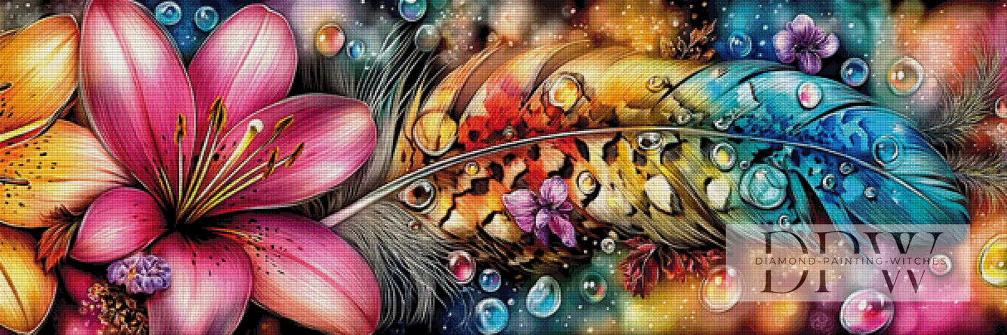 Lilienfeder by theA.art 150x50cm mit 400 Farben DPW-6671