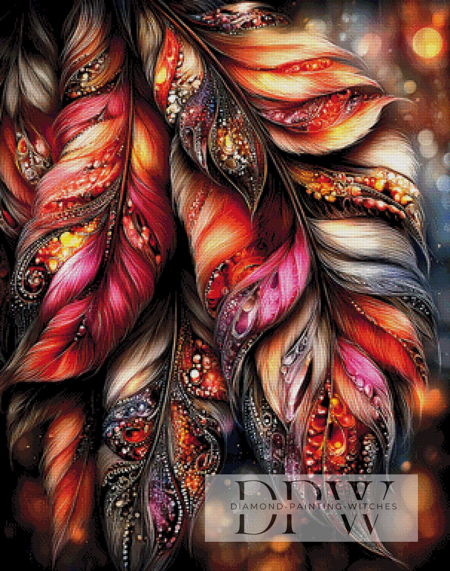 Glutfedern by theA.art 75x95cm mit 270 Farben DPW-6685