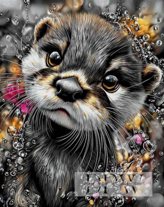 Splash Otter by theA.art 75x95cm mit 180 Farben DPW-6691