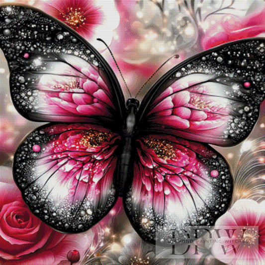 Rosenschmetterling by theA.art 80x80cm mit 210 Farben DPW-6712