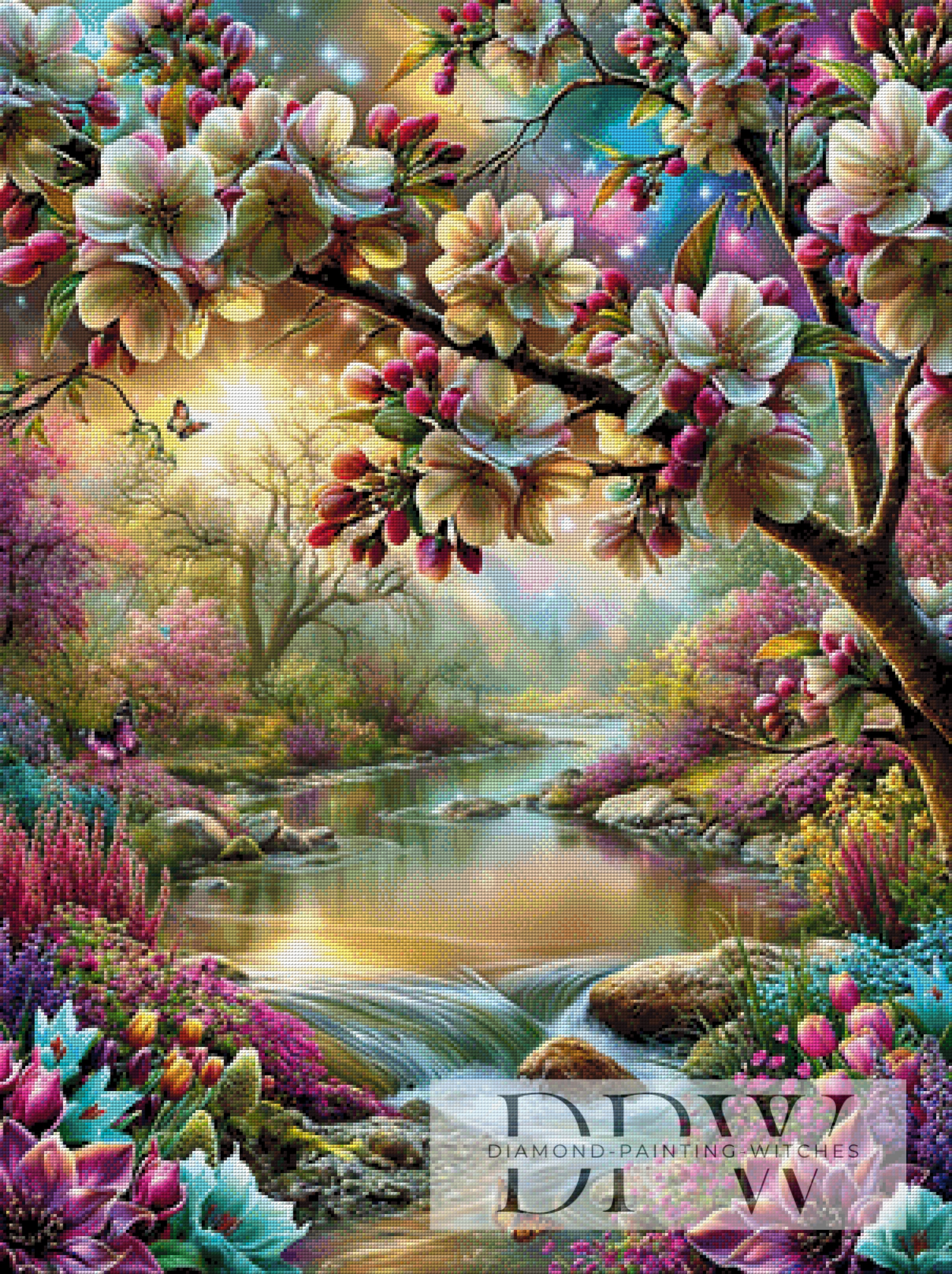 Fluss der Blütenstille by CleoDora mit 380 Farben