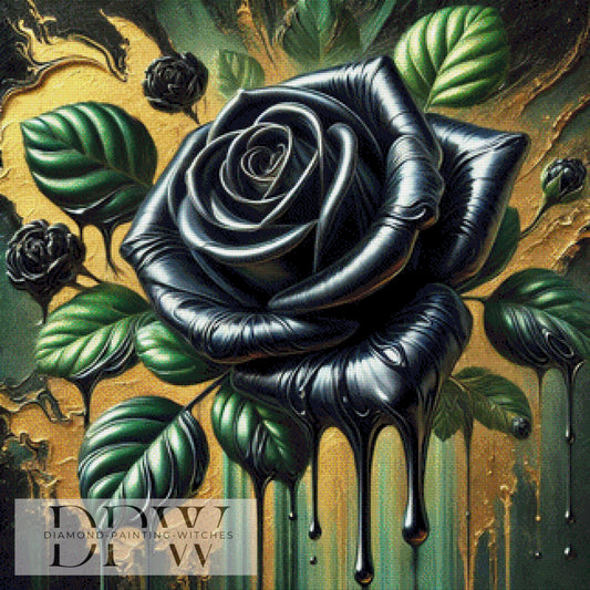 Golden Blackrose by Casalla Vendetta, 90x90cm mit 170 Farben DPW-673