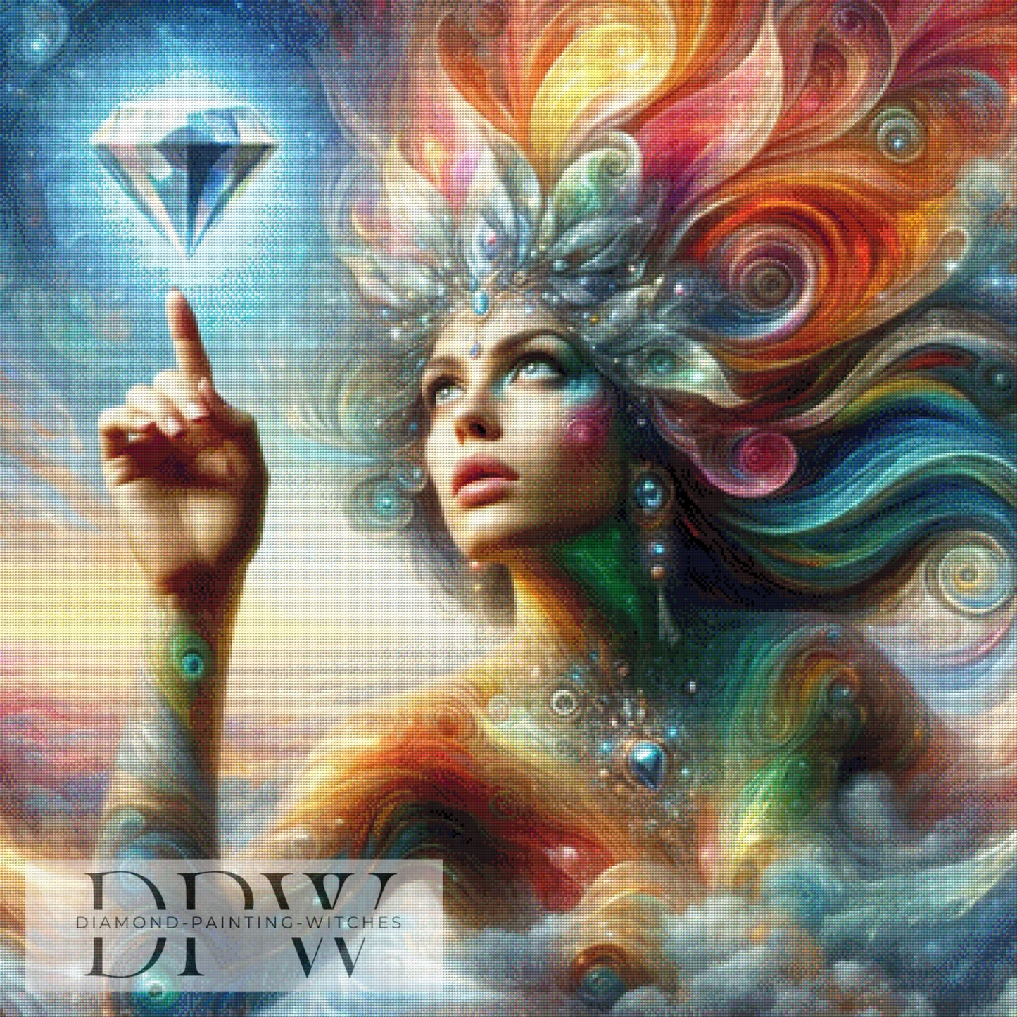 Diamonds are the Girl best Friend by CreatiVart ,90x90cm mit 360 Farben DPW-676