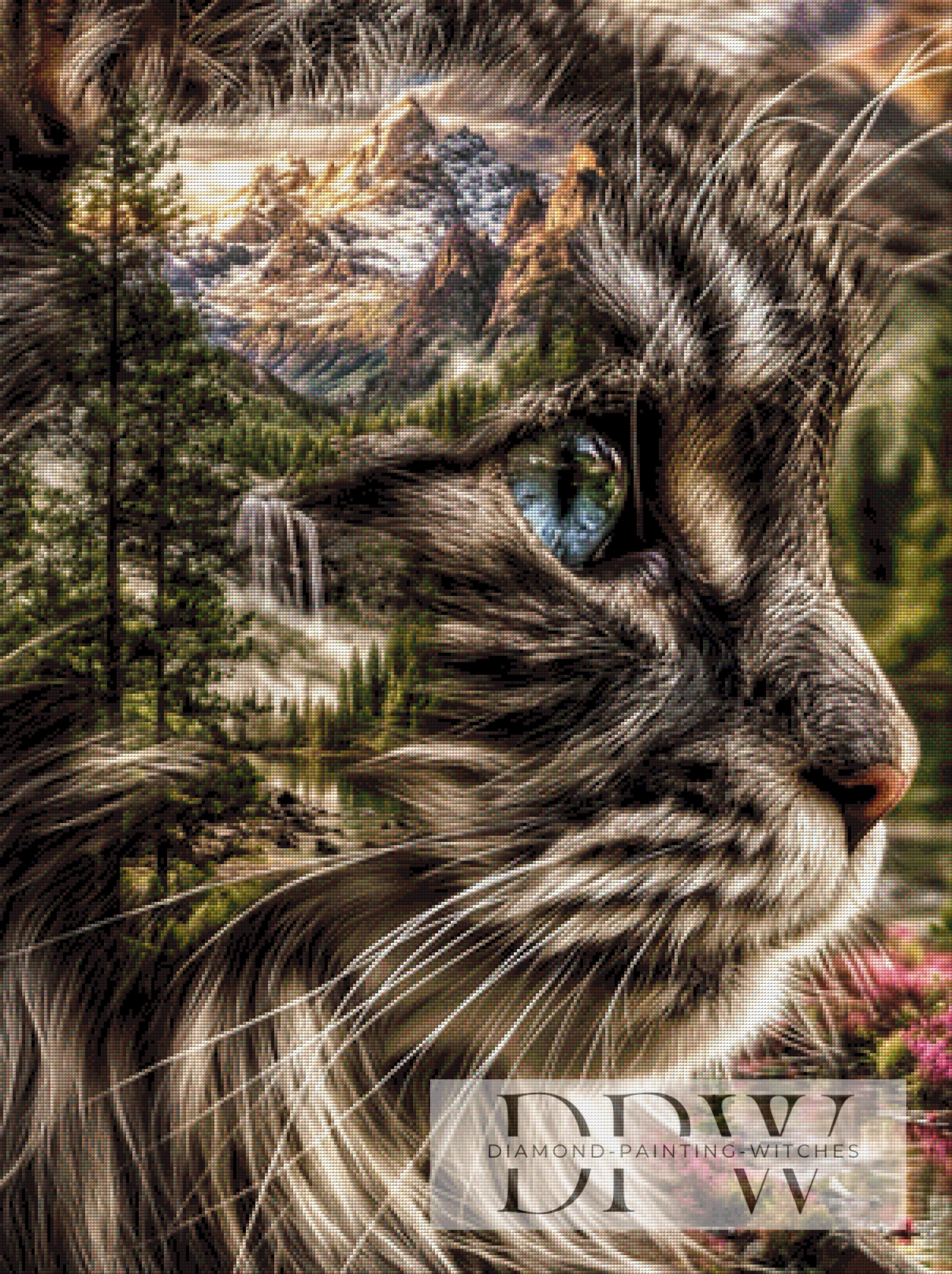 Katzenblick im Bergland by CleoDora mit 190 Farben