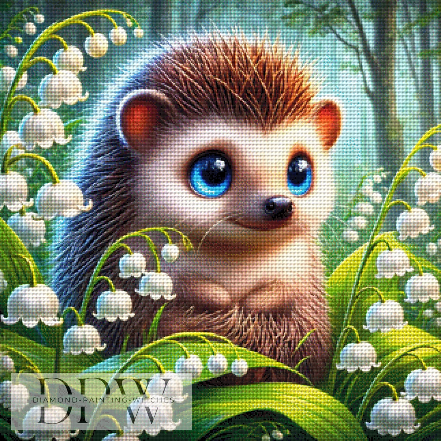 Igelchen im Mai by CreatiVart ,80x80cm mit 320 Farben DPW-680