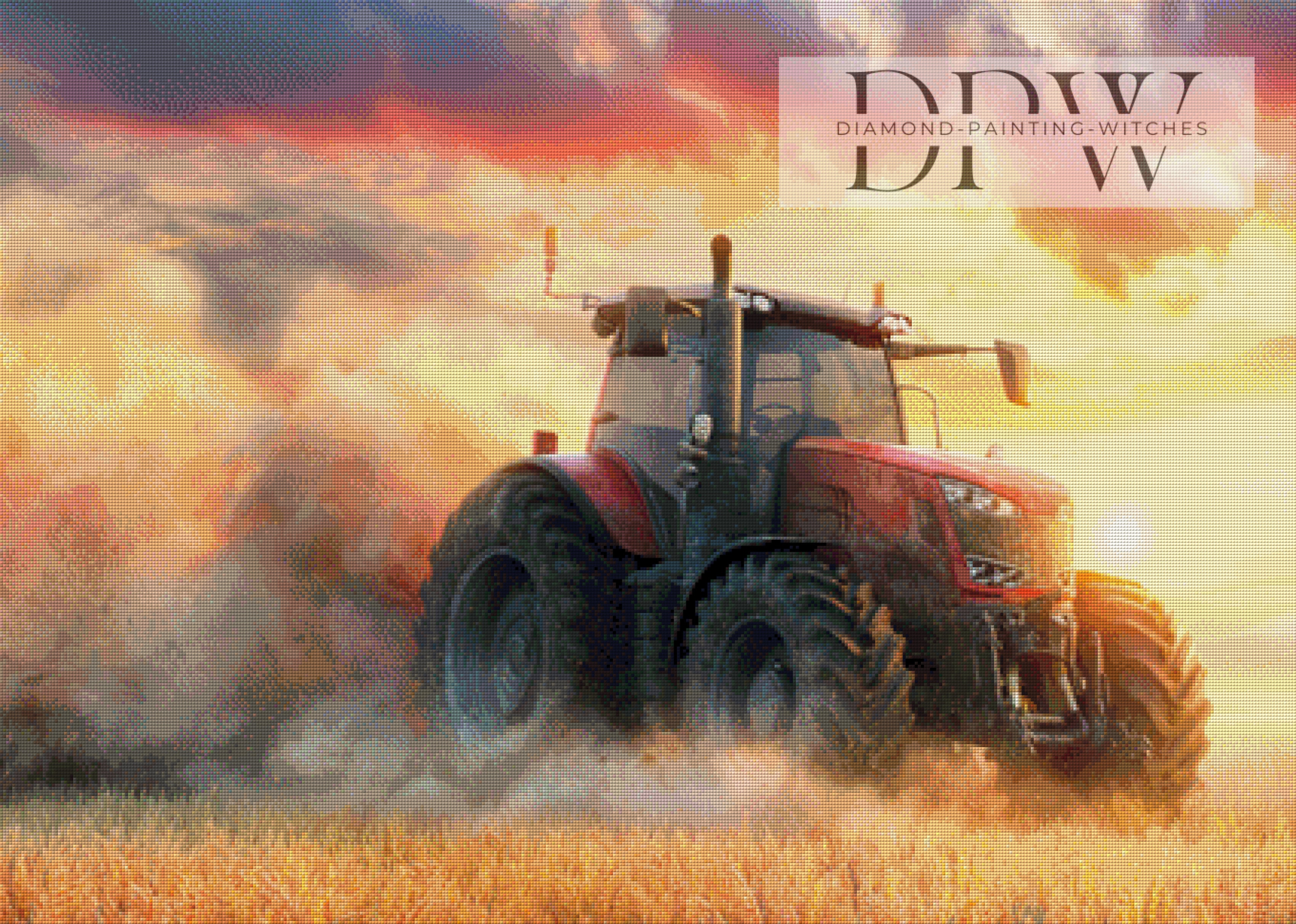Traktor auf dem Feld by Elly_A.I. mit 200 Farben
