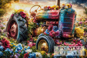 Blumentraktor by ellufija mit 400 Farben