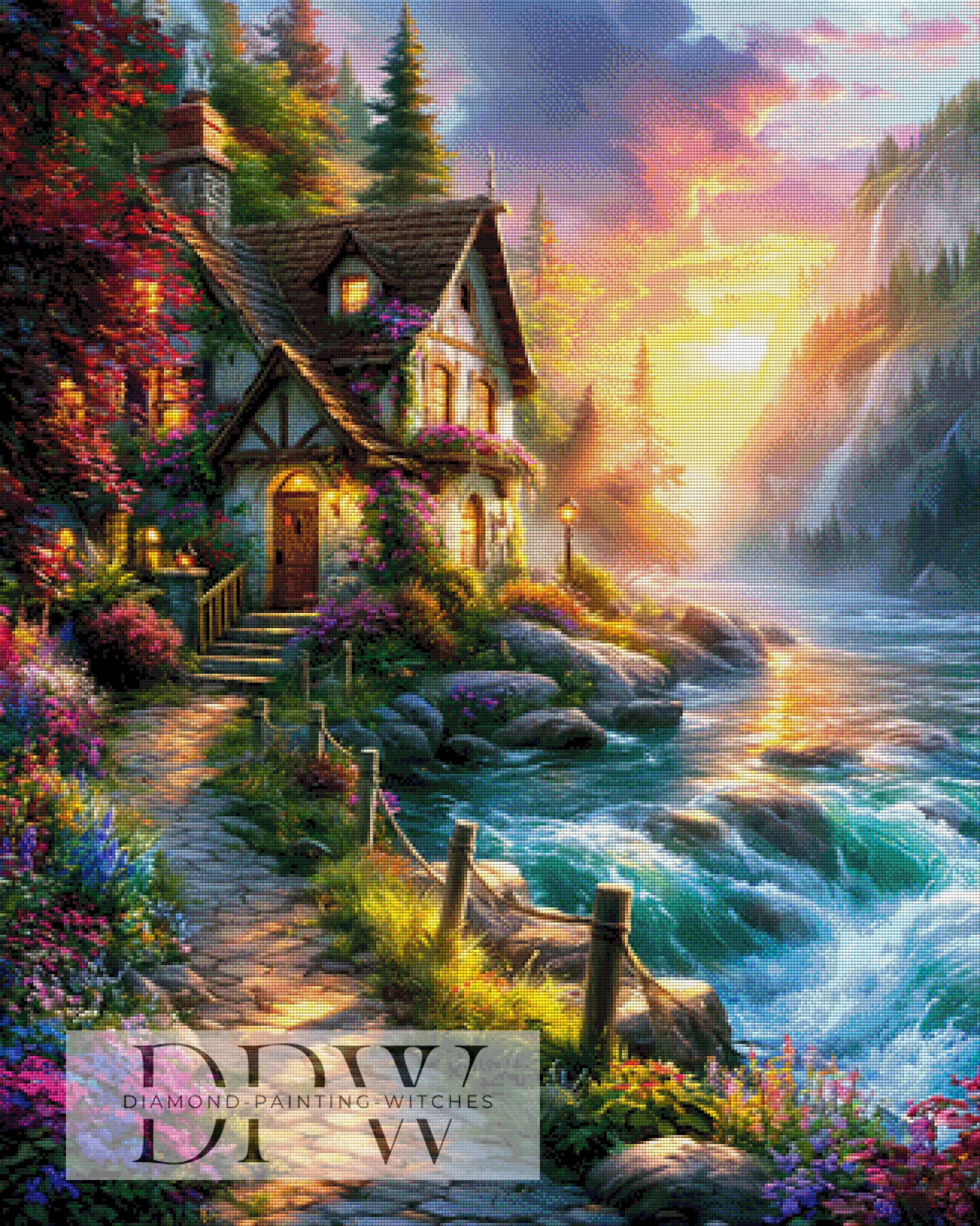 Haus am Fluss by Elly_A.I mit 390 Farben