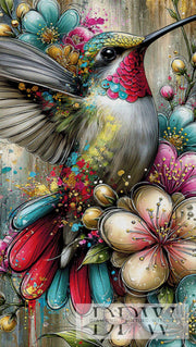 Kolibri im Farbrausch by Malina mit 350 Farben