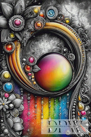 Abstrakter Juwelenkreis by theA.art mit 370 Farben