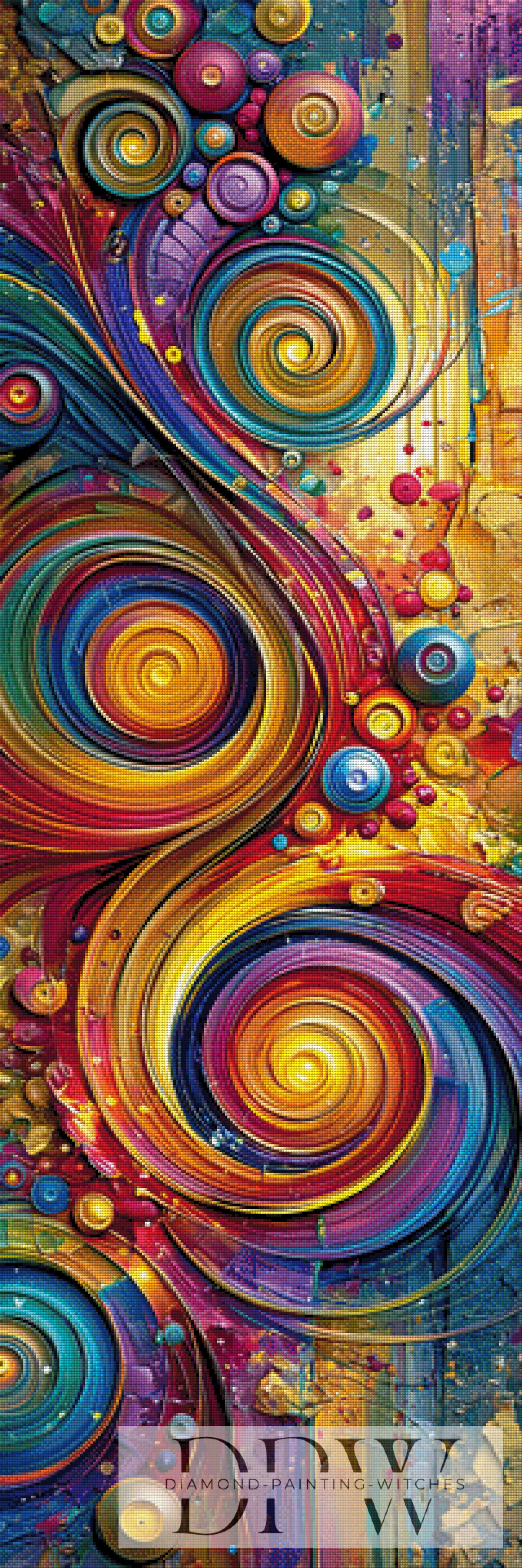 Abstract Circles and Strings by Pixxel Pics mit 400 Farben
