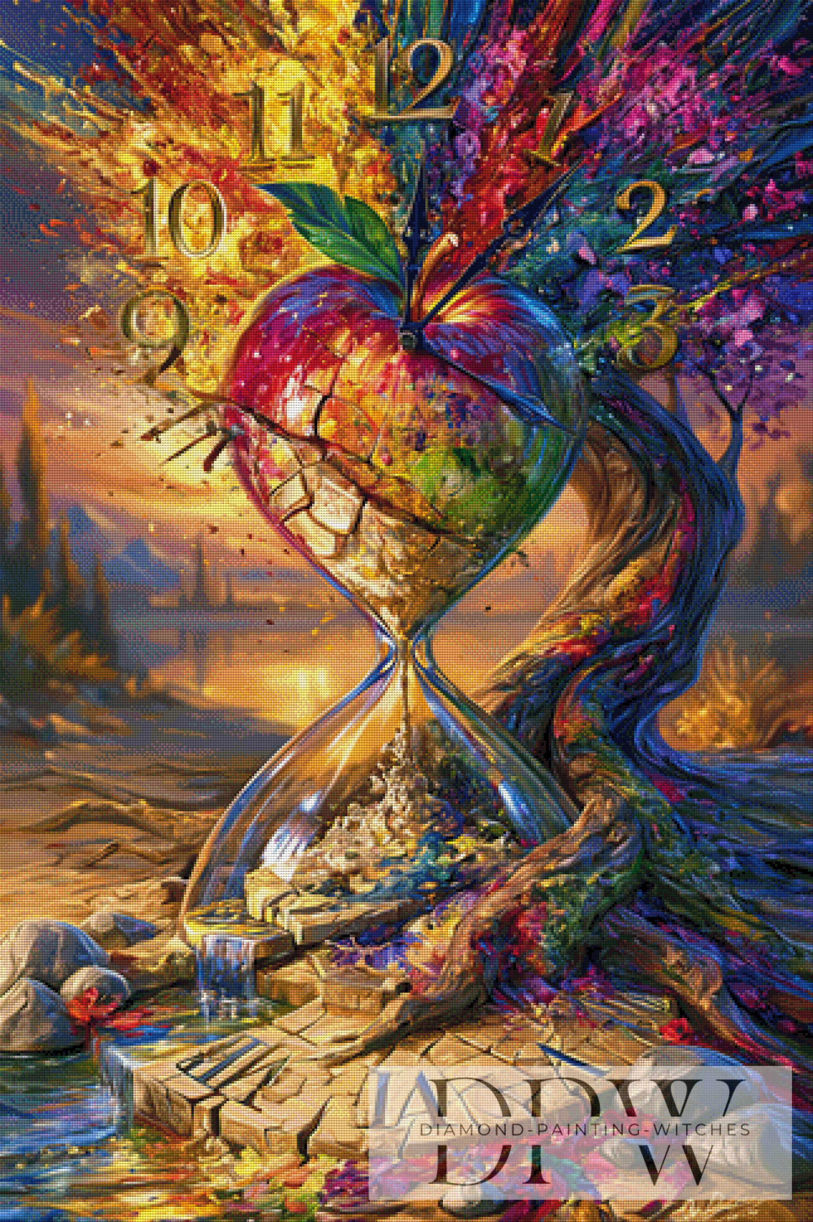 Abstract Hourglass by Pixxel Pics mit 370 Farben