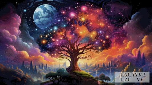 Fantasy Tree by Pixxel Pics 125x70cm mit 300 Farben DPW-729