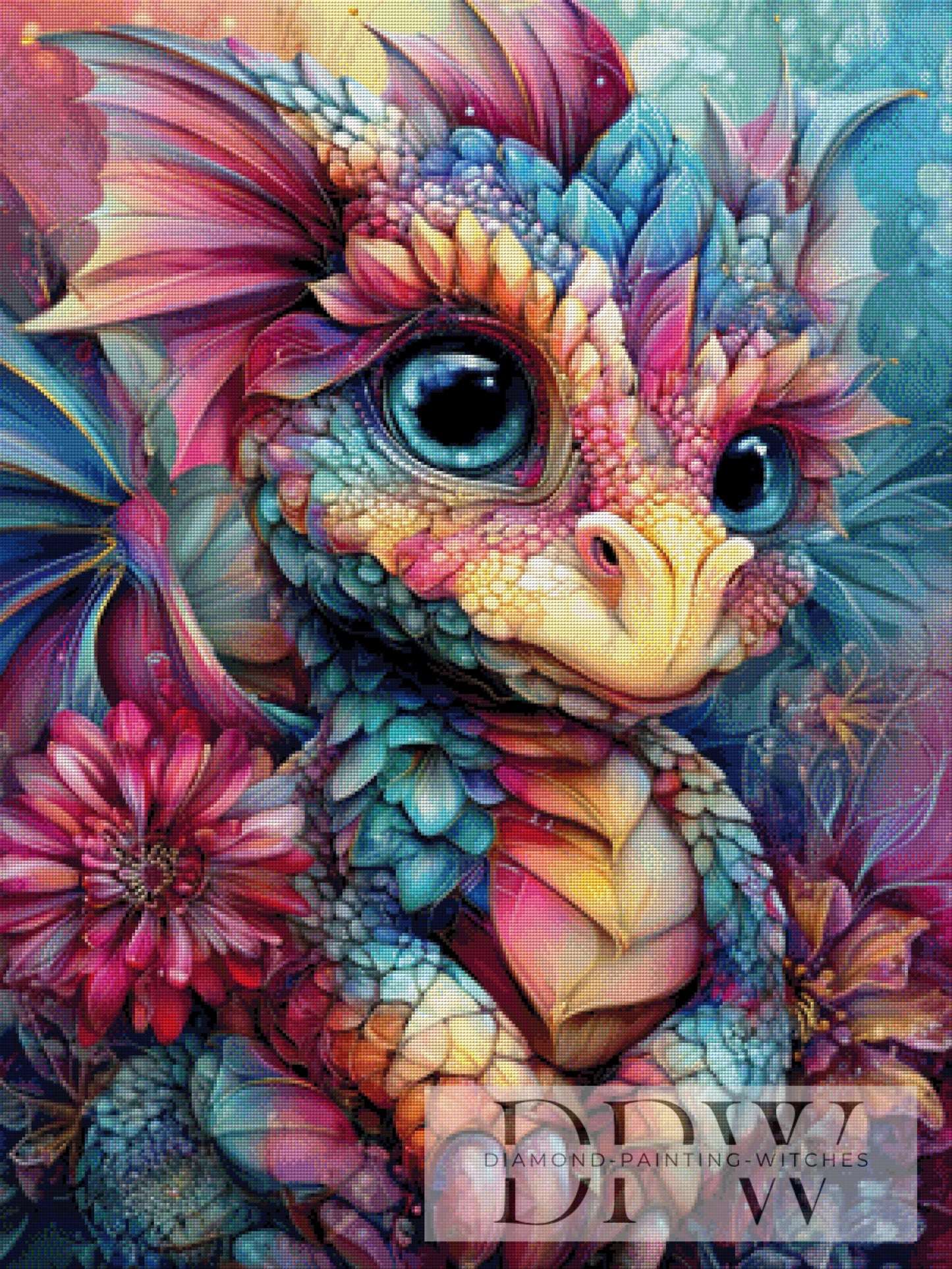 Der kleine Traumdrache by QN 75x100cm mit 360 Farben DPW-735
