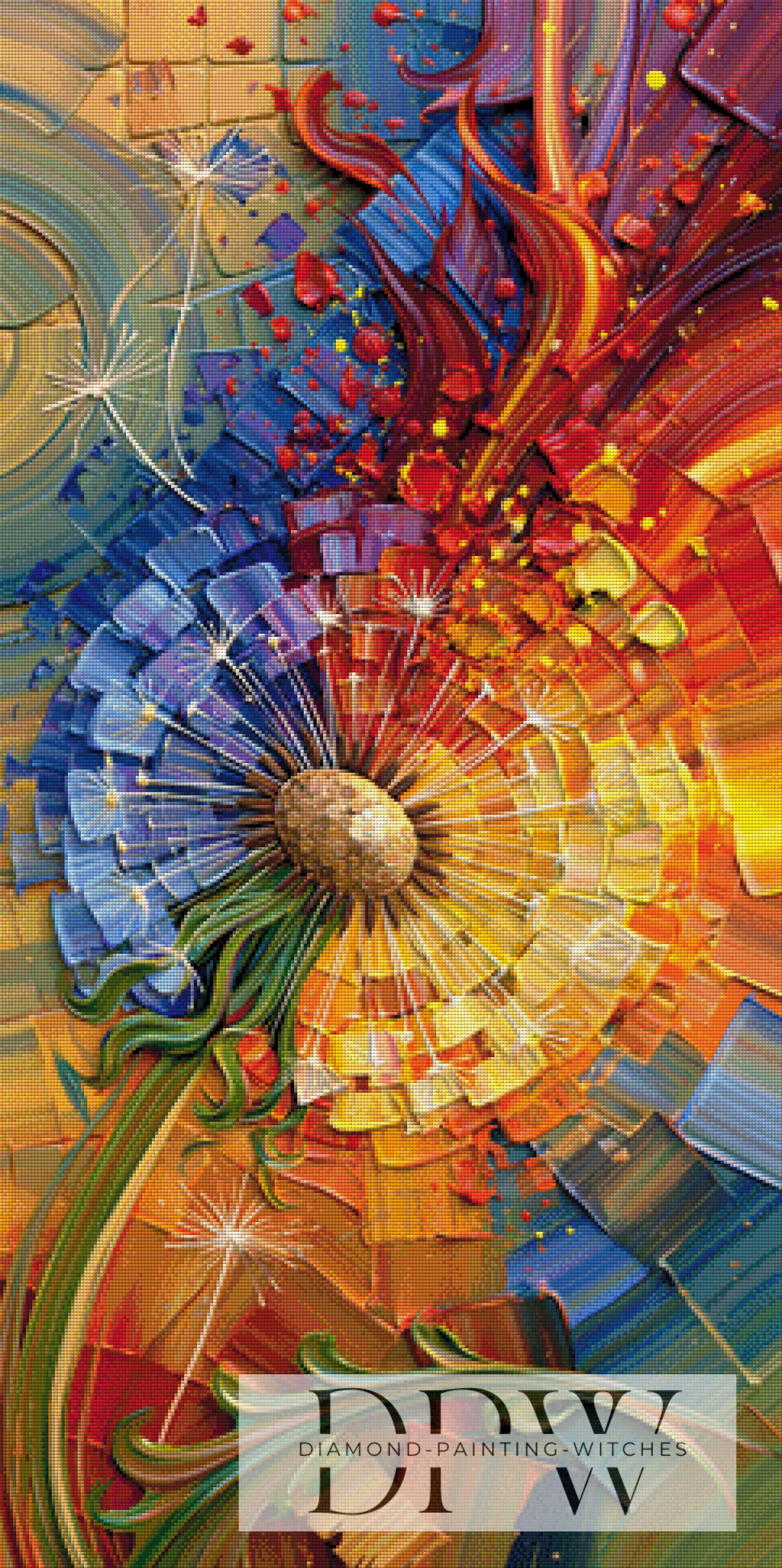 Abstract Dandelion by Pixxel Pics mit 350 Farben