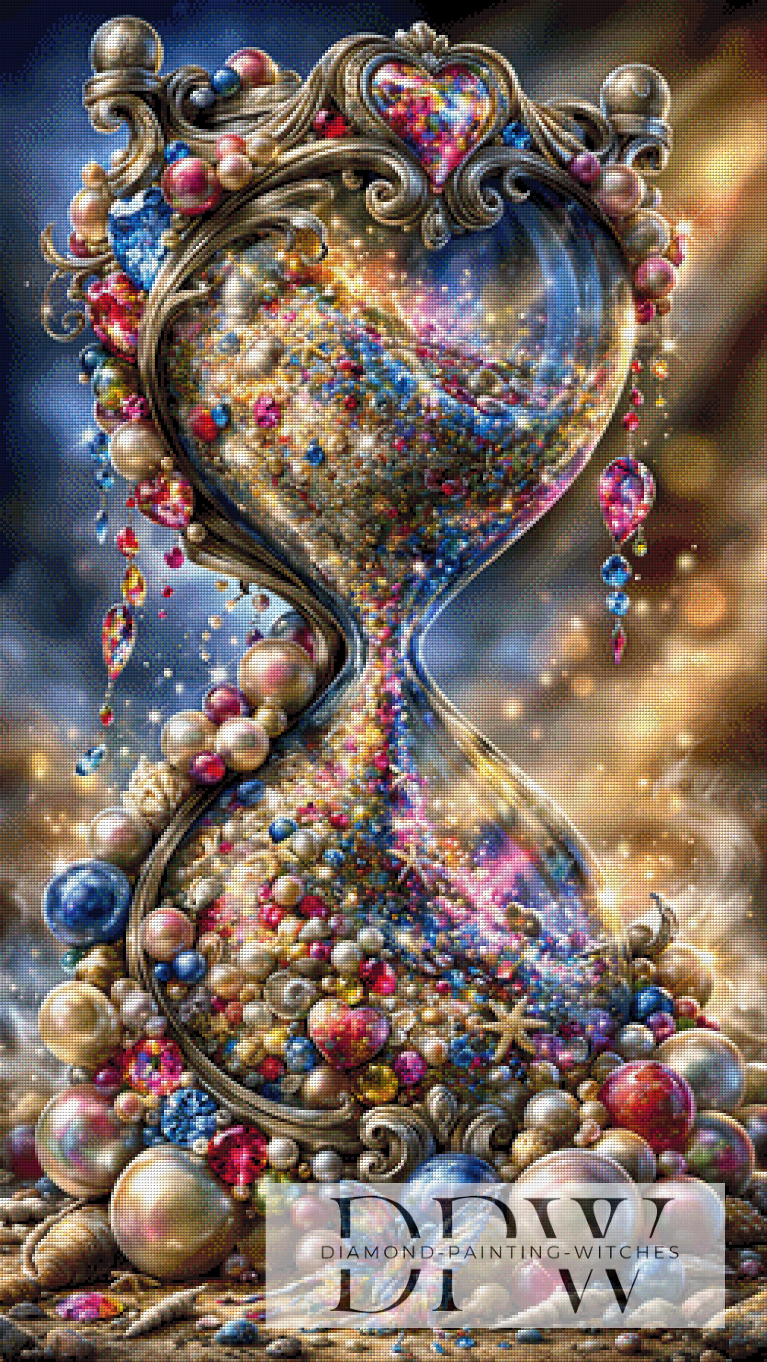 Perlen Sanduhr by CreatiVart mit 350 Farben