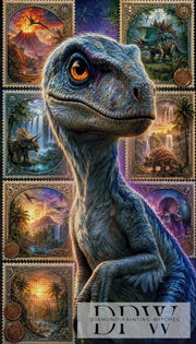 Briefmarken Dinosaurier II by Elly_A.I  mit 300 Farben