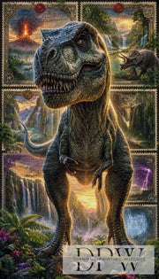 Briefmarken Dinosaurier III by Elly_A.I  mit 250 Farben