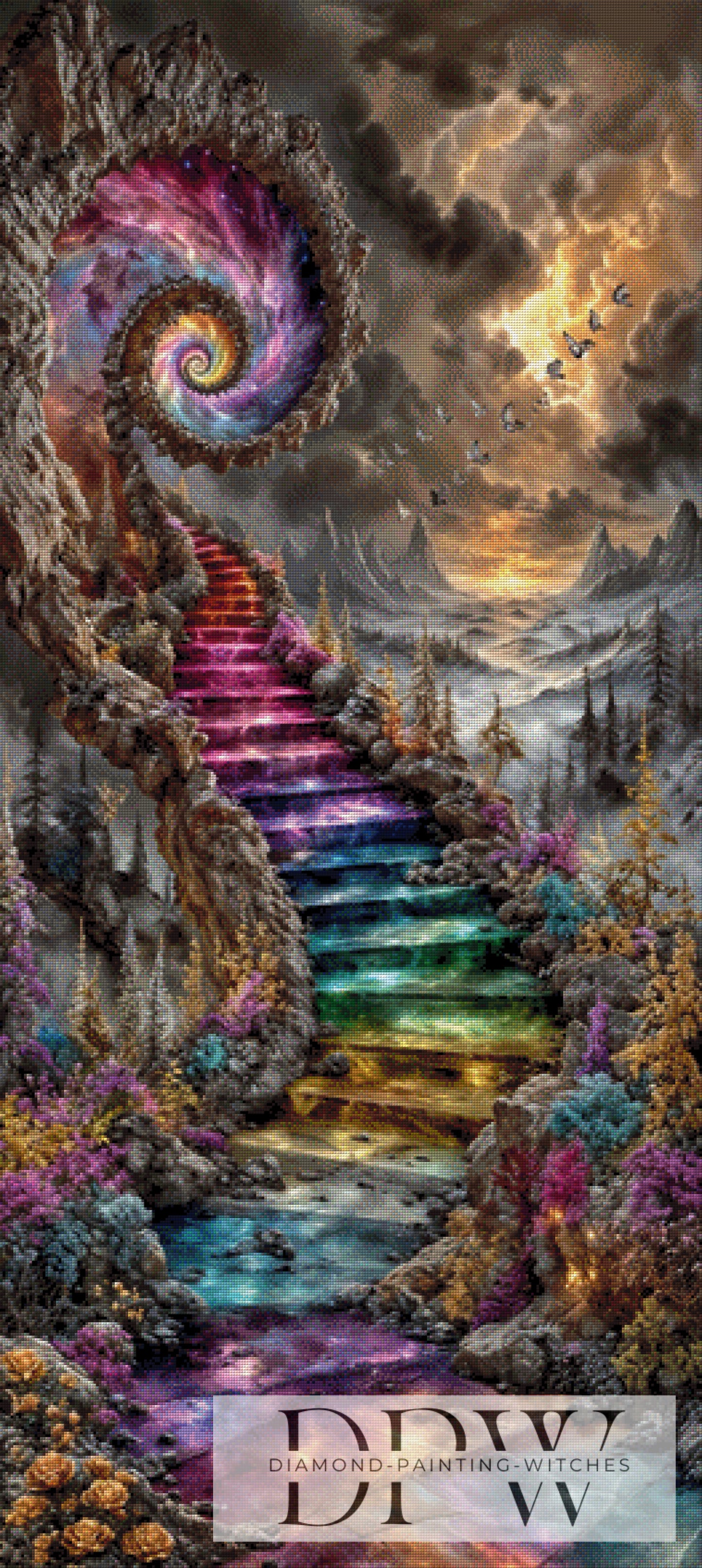 Stairs to unknown world by Pixxel Pics 65x140cm mit 320 Farben DPW-744