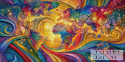 Abstract Map of the World by Pixxel Pics mit 390 Farben