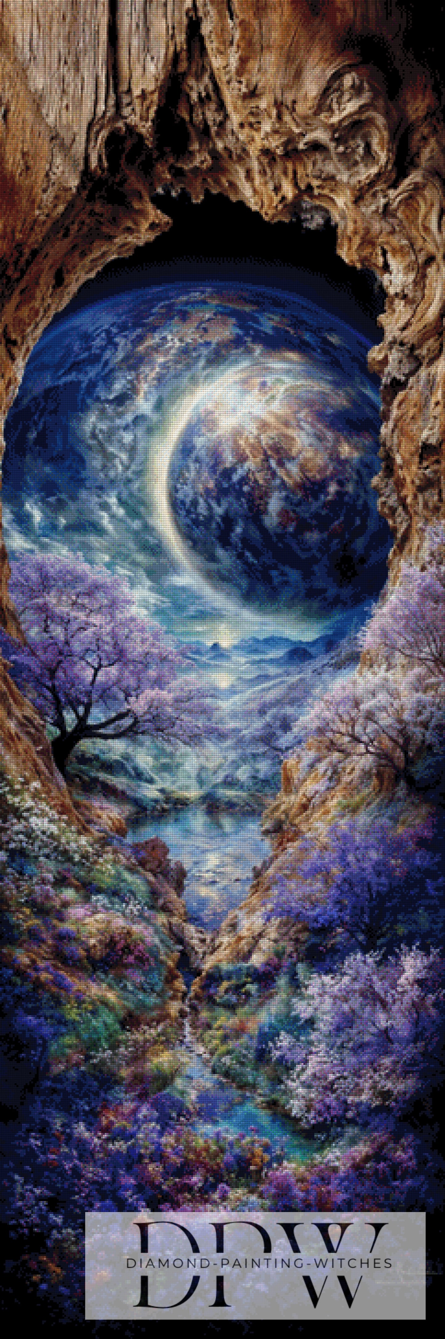Purple World in a hole by Pixxel Pics 60x180cm mit 210 Farben DPW-745