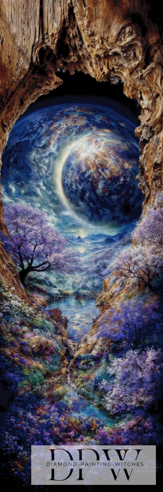 Purple World in a hole by Pixxel Pics 60x180cm mit 210 Farben DPW-745