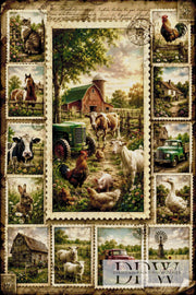 Briefmarken Bauernhof by Elly_A.I  mit 200 Farben