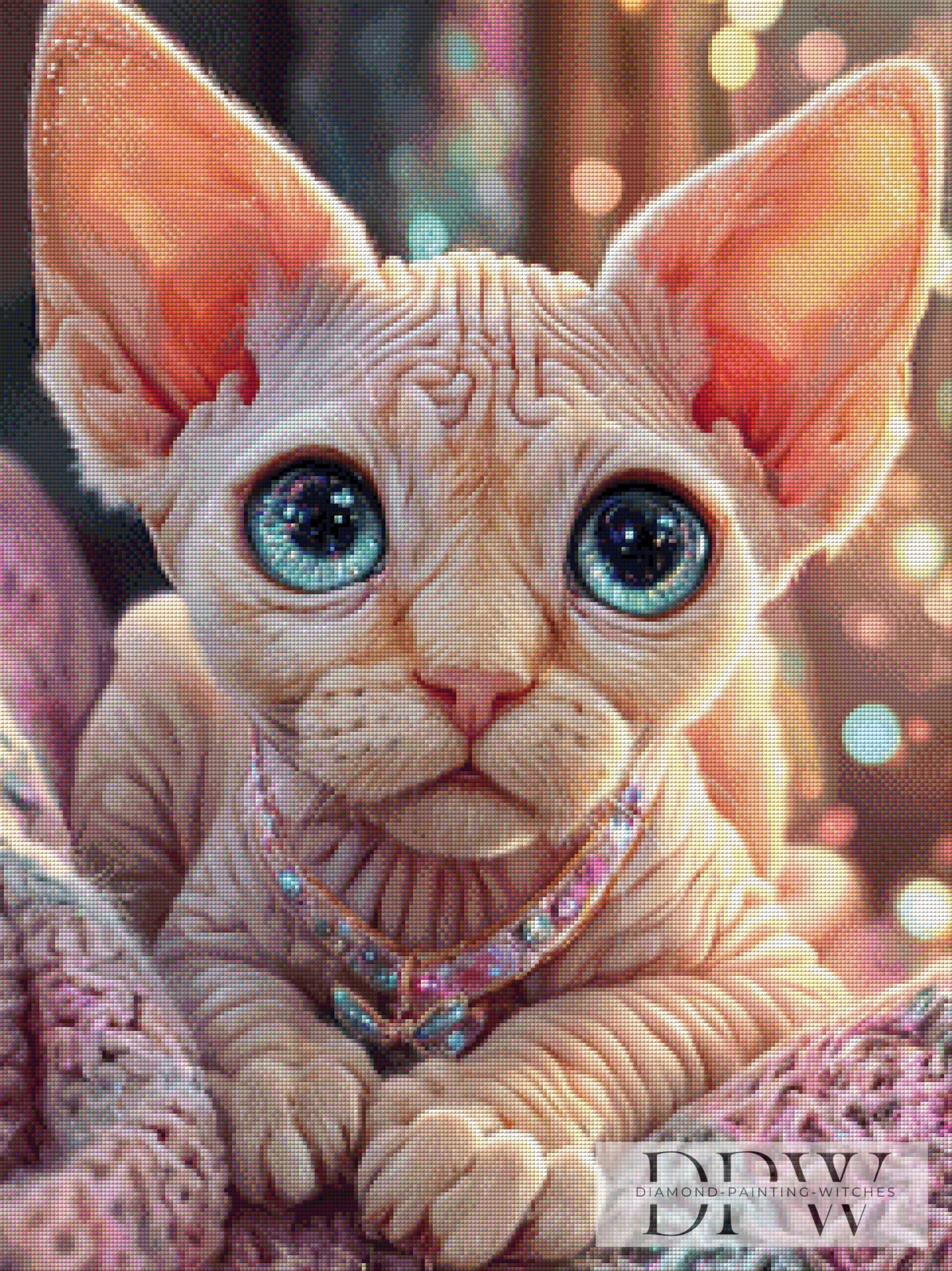 Sphynx Katze by Lisa Morgan 60x80cm mit 230 Farben DPW-757