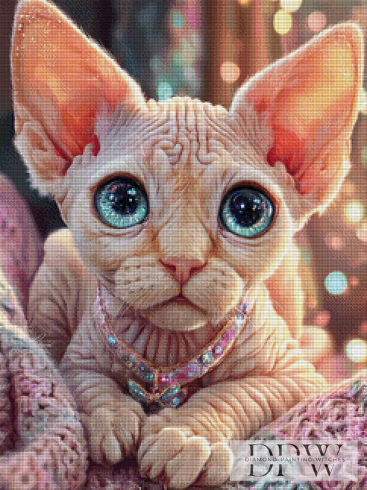 Sphynx Katze by Lisa Morgan 60x80cm mit 230 Farben DPW-757