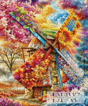 Jahreszeiten Windmühle I by CleoDora mit 447 Farben