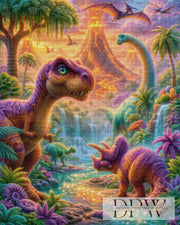 Dinowelt by Elly_A.I  mit 350 Farben