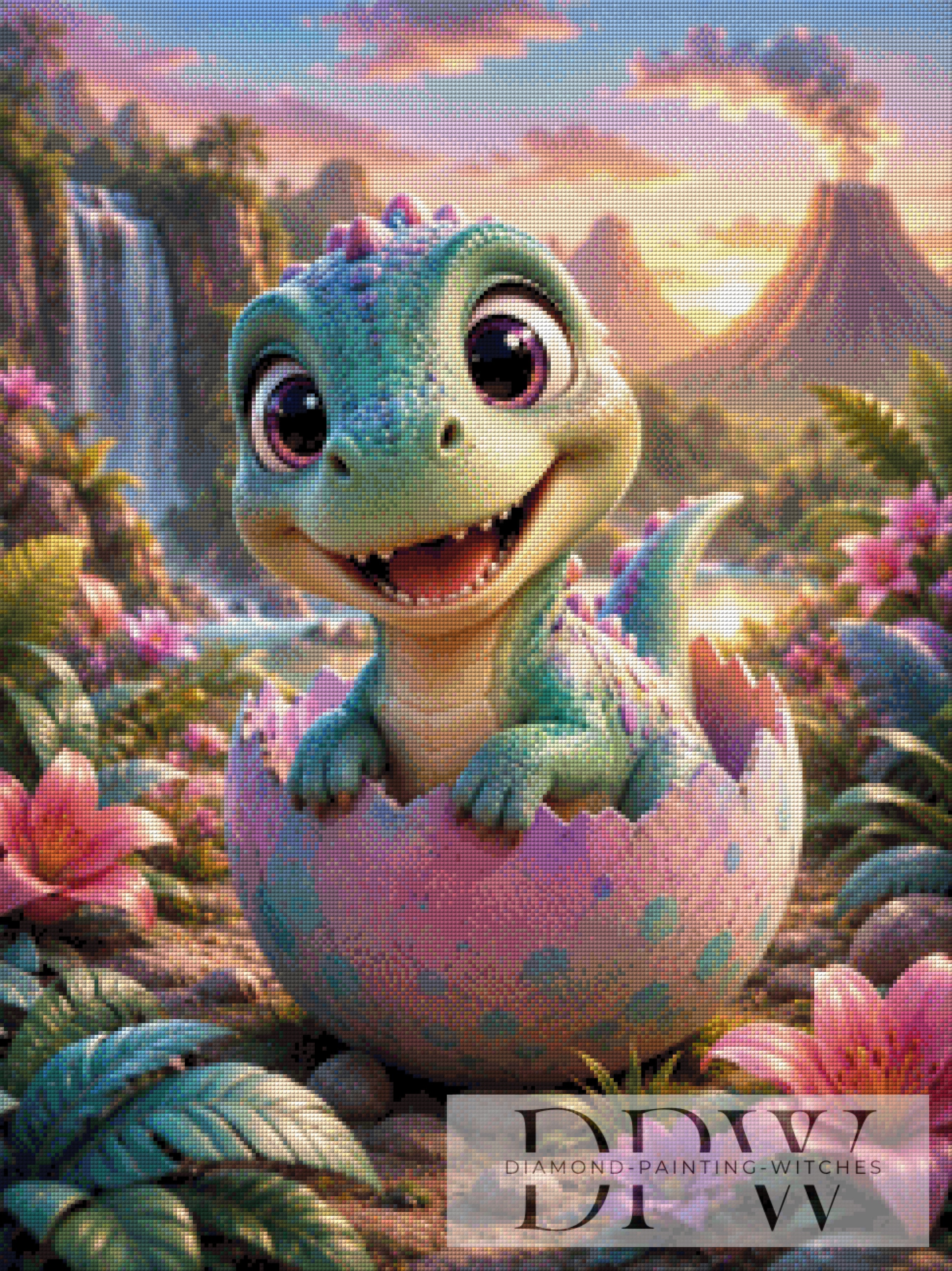 Dino im Ei by ellufija mit 300 Farben