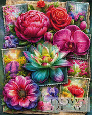Briefmarken Blüten by Elly_A.I mit 420 Farben