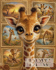Briefmarken Giraffe by Elly_A.I mit 200 Farben