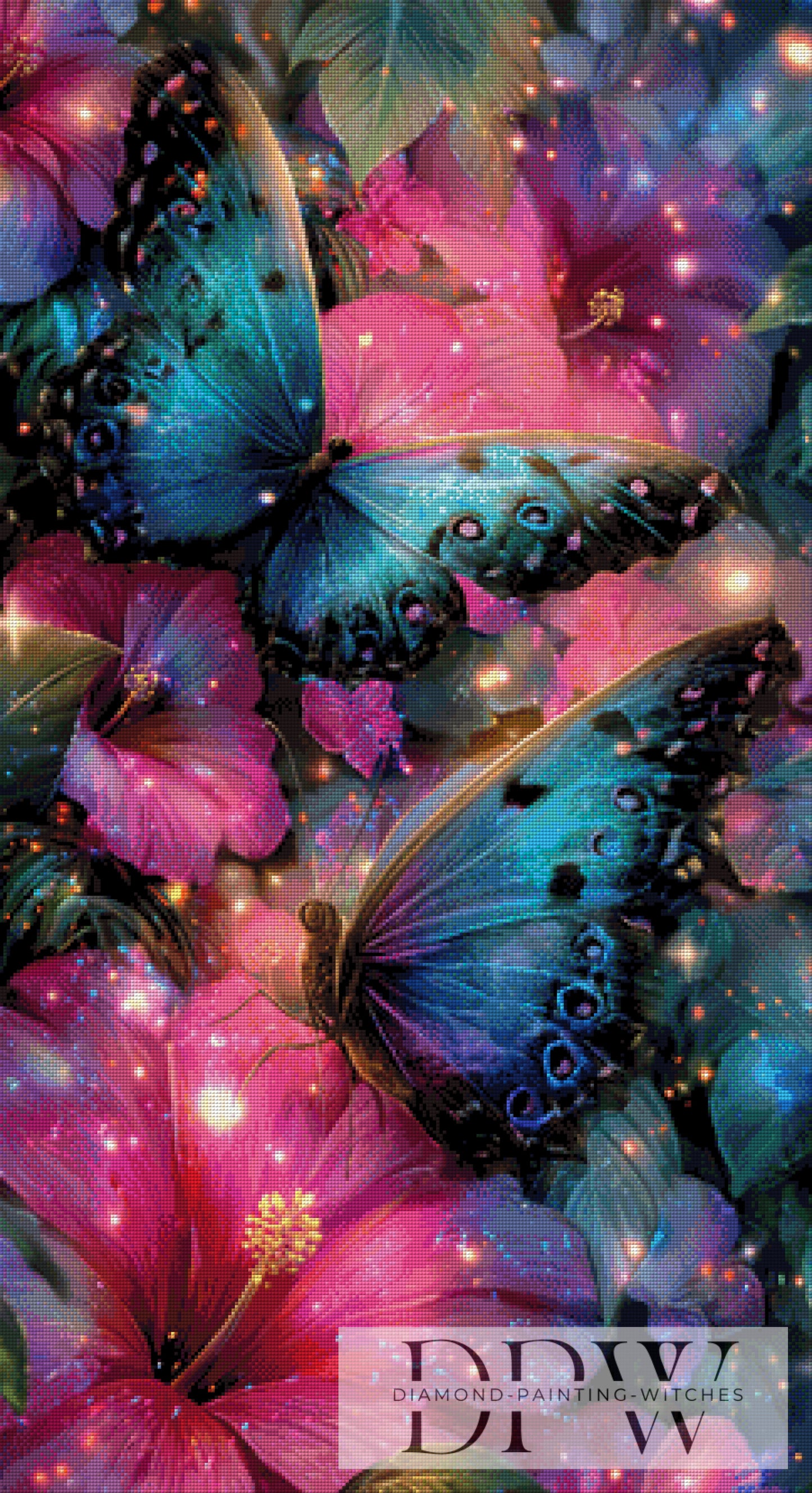 Hibiskusblüten by Creativart 60x110cm mit 300 Farben DPW-777