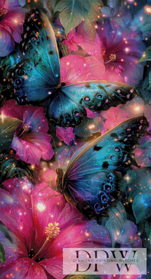 Hibiskusblüten by Creativart 60x110cm mit 300 Farben DPW-777