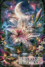 Lilie am Wasserfall by ellufija mit 340 Farben
