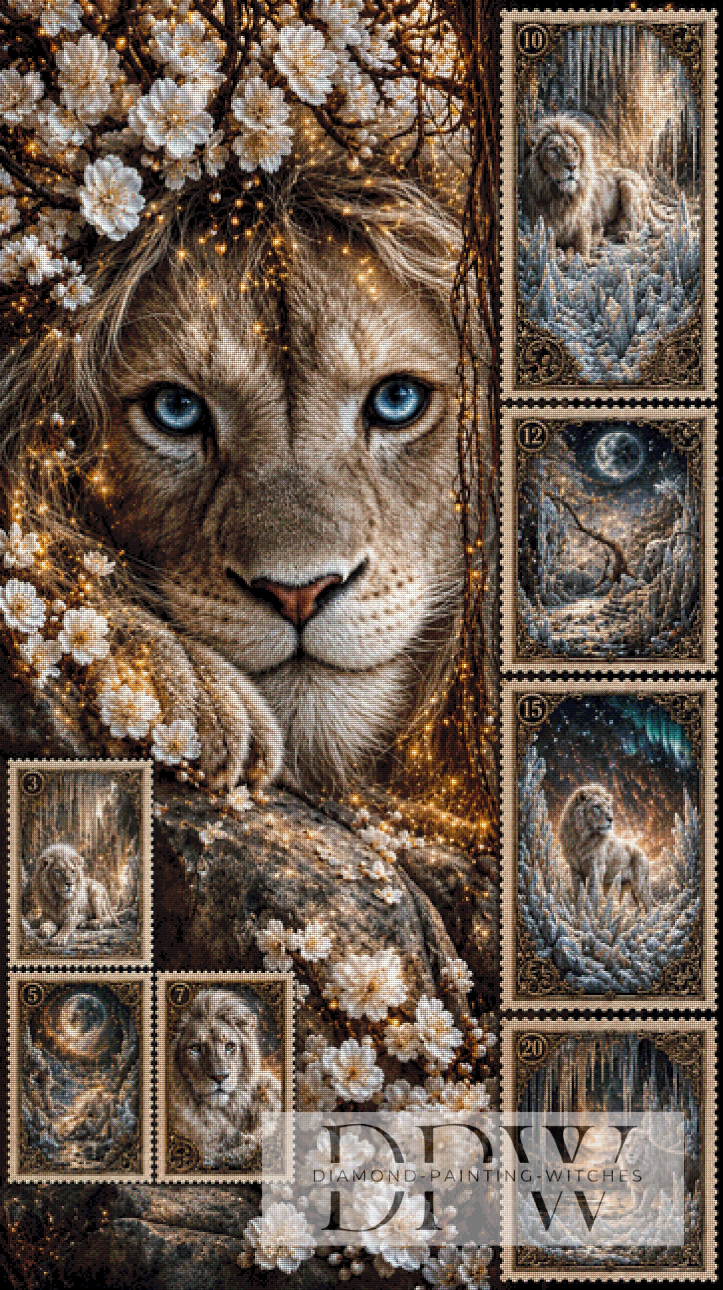Briefmarken Goldmähne by Elly_A.I mit 190 Farben