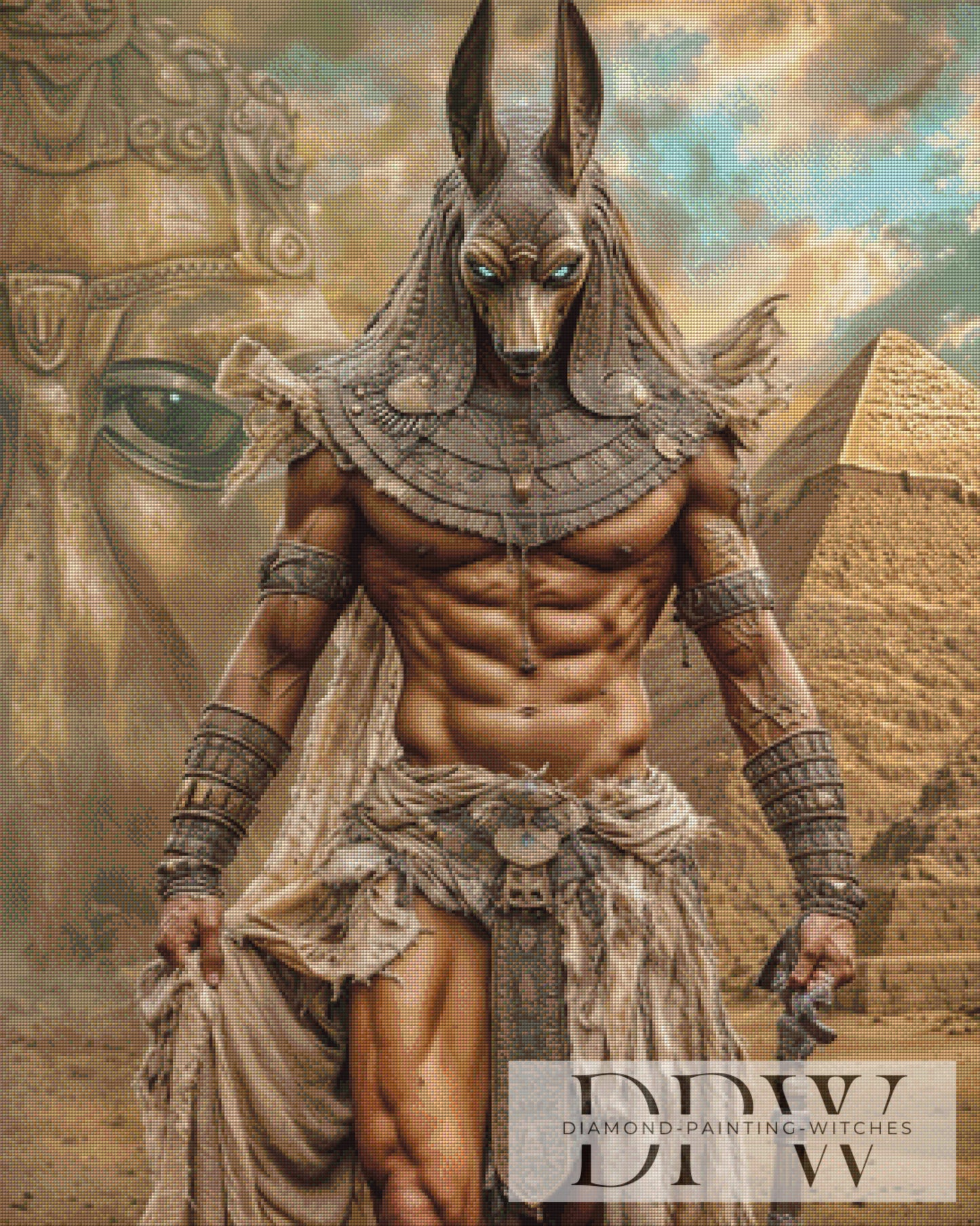 Egyptian god by Pixxel Pics 80x100cm mit 115 Farben DPW-791