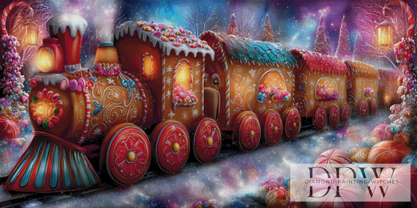 Lebkuchenzug by Elly_A.I 130x65cm mit 350 Farben DPW-797