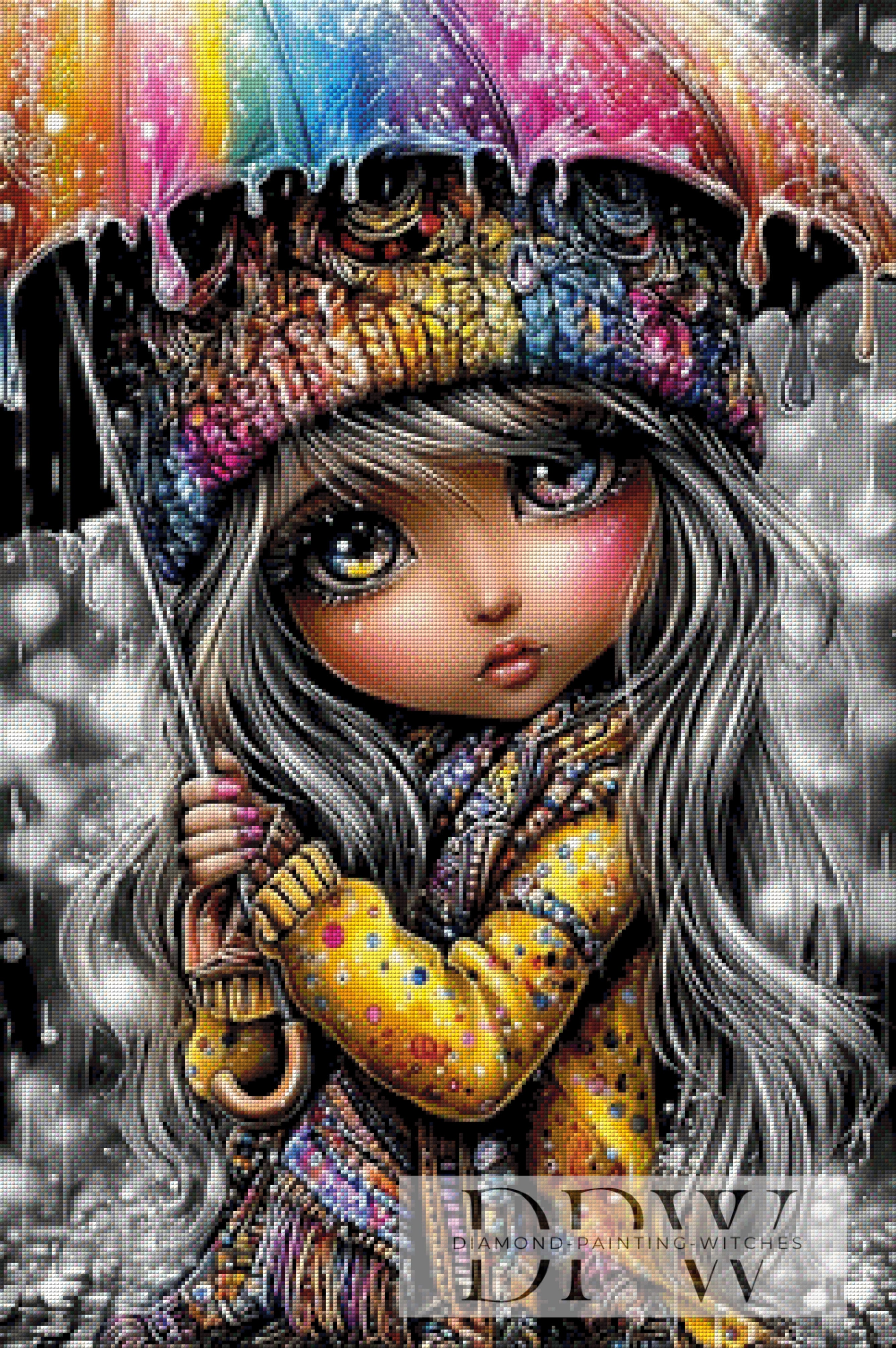 Regenbogen Schirmkind by theA.art mit 300 Farben