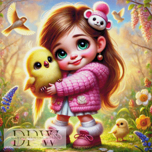 Melody und Böördi by CreatiVart, 80x80cm mit 360 Farben DPW-805